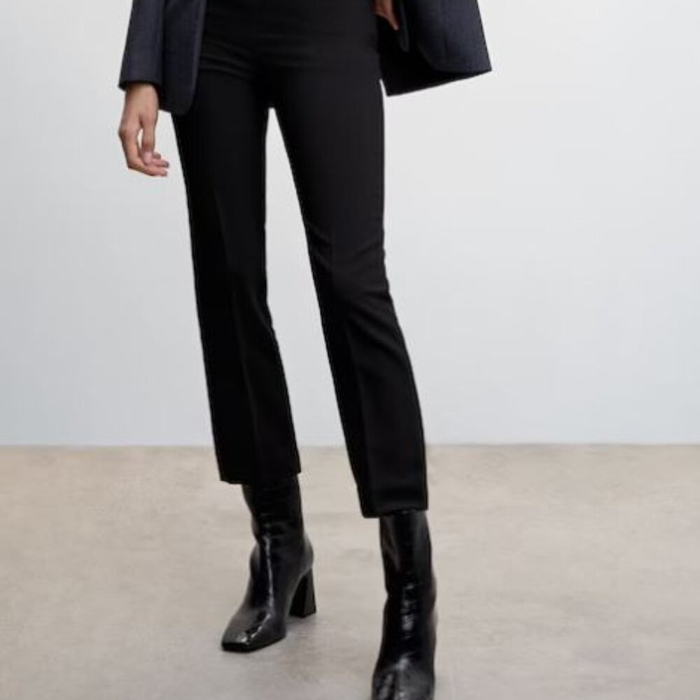 Mango Straight-Cut Crop Pants